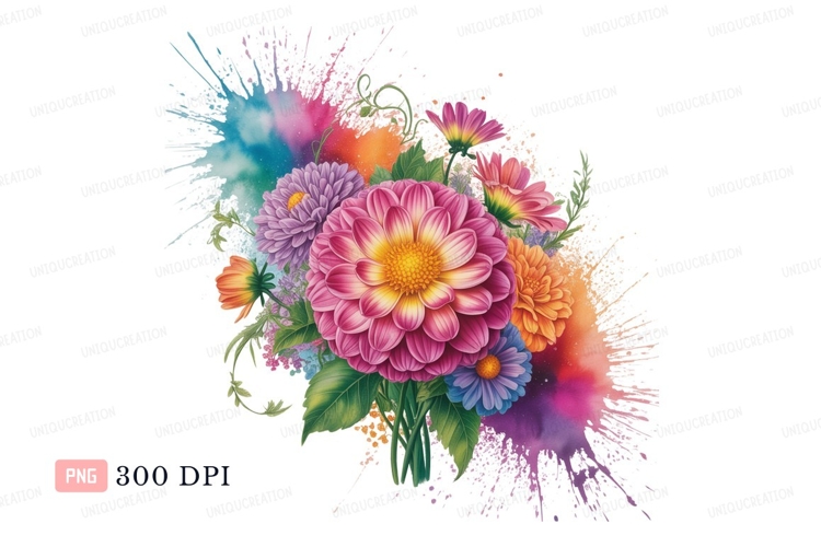 Blue Flowers Clipart Image 3