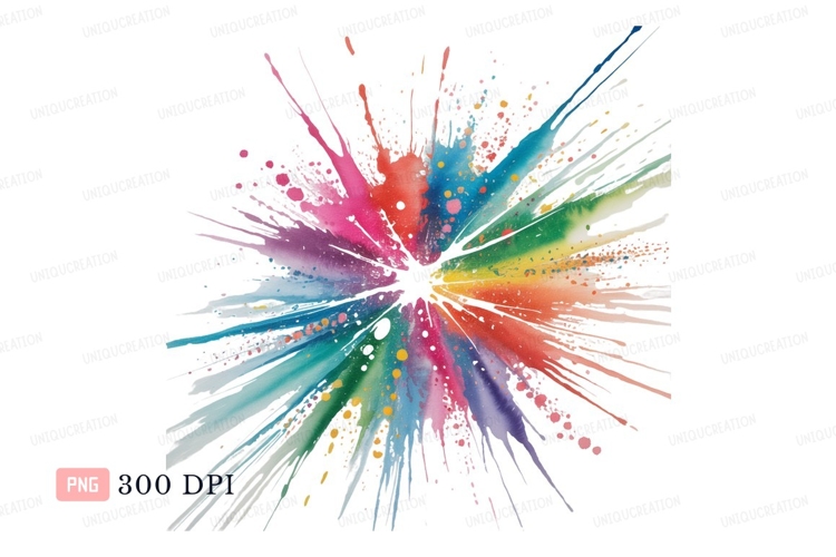 Colorful paint splash explosion abstract