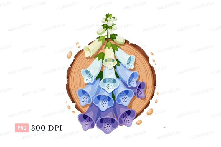 Blue Flowers Clipart Image 20