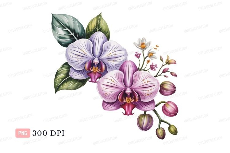 Orchid Clipart Image 8