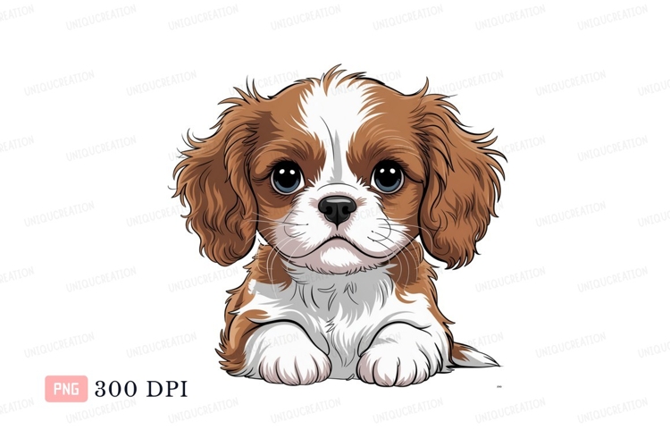 Adorable brown white puppy canine animal