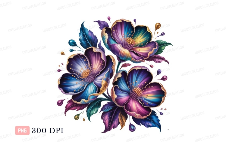 Blue Flowers Clipart Image 18