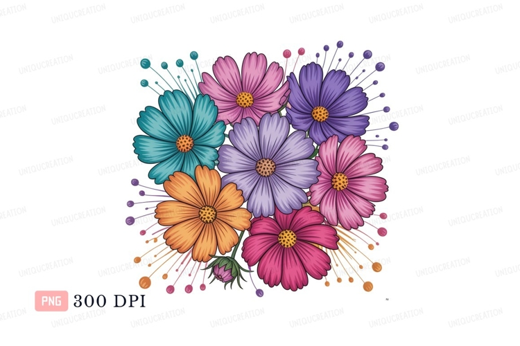 Purple Flower Clipart Image 13