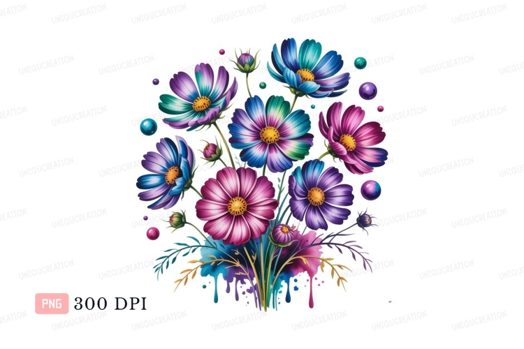 Purple Flower Clipart Image 10