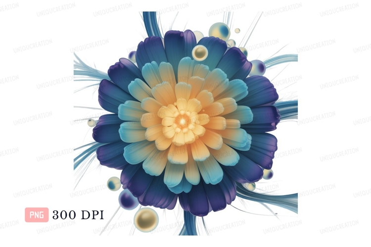 Blue Flower Clipart Image 24
