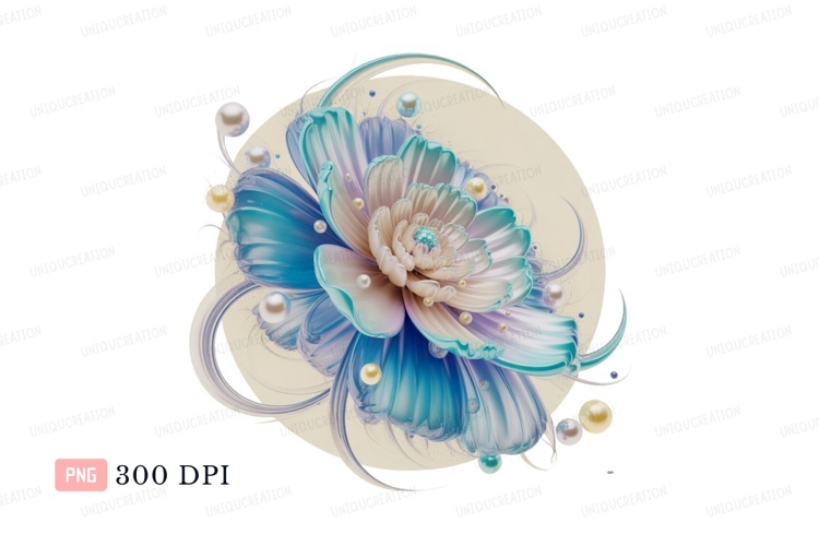 Blue Flower Clipart Image 21