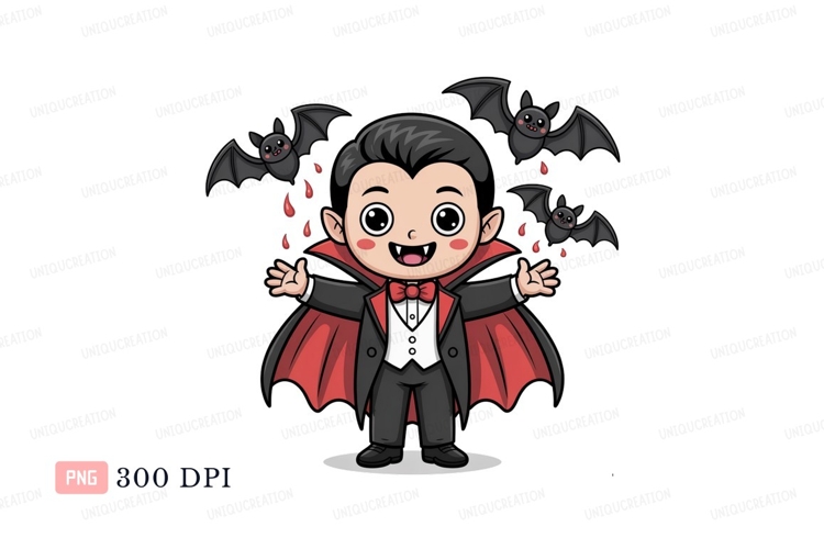 Cute Vampire Clipart Image 2