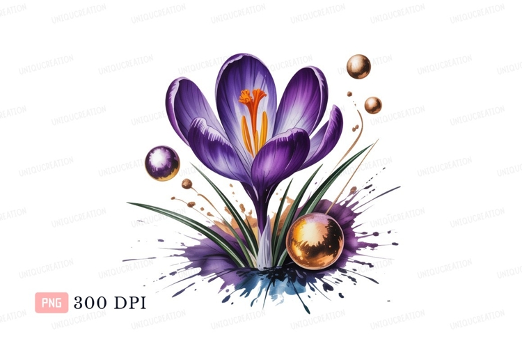 Purple Flower Clipart Image 23