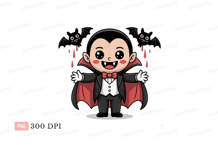 Cute Vampire Clipart Image 20