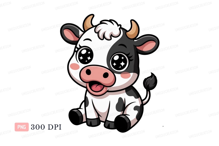 Cute Cartoon Cow Image 3
