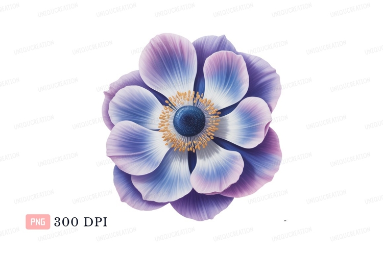 Blue Flower Clipart Image 7
