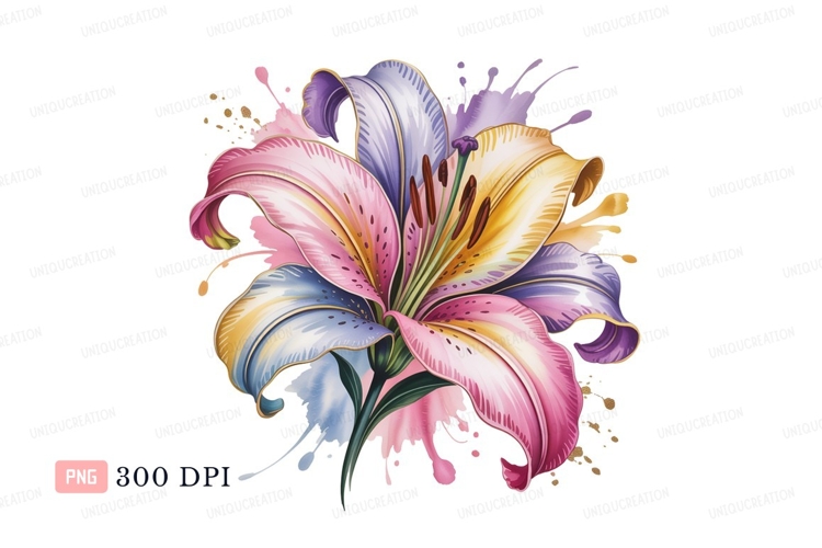Purple Flower Clipart Image 9