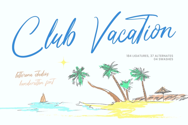Club Vacation Handwritten Font