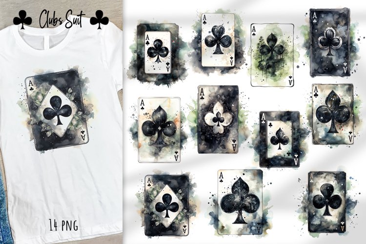 Clubs Suit Play Card Sublimation