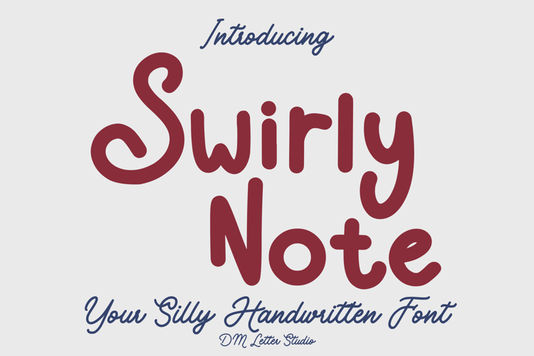 Swirly Note A Playful Handwritten Font