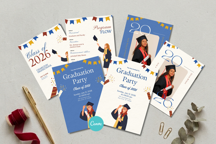 Graduation Template Bundle Canva