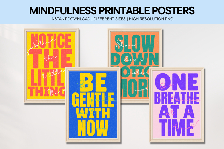 Mindfulness Quotes Printable Wall Art Calm Aesthetic Posters