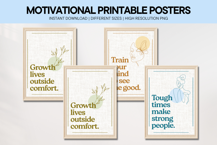 Motivational Quotes Printable Wall Art Inspirational Posters