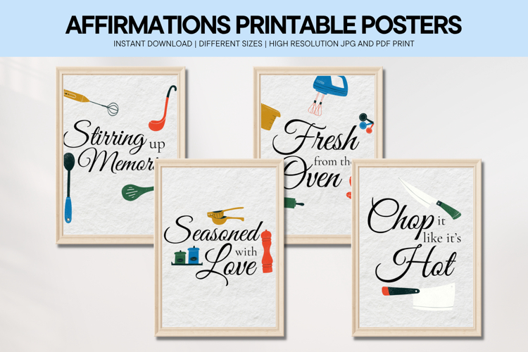 Kitchen & Cafe Quotes Pop Art Wall Art Printable Posters