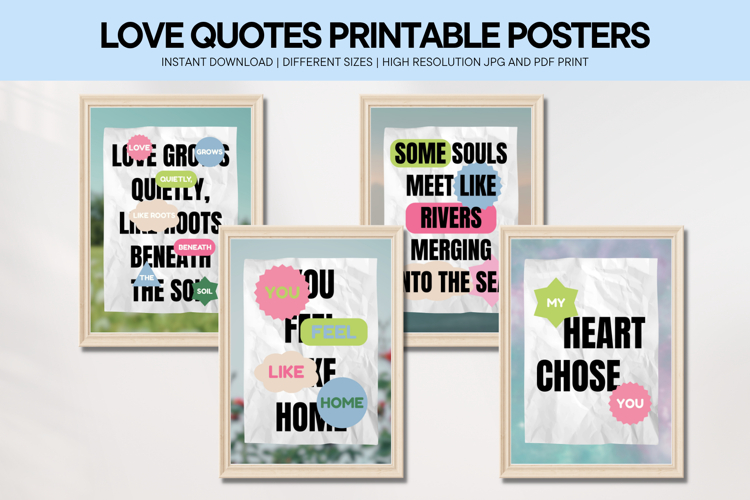 Love Quotes Wall Art Printable Posters