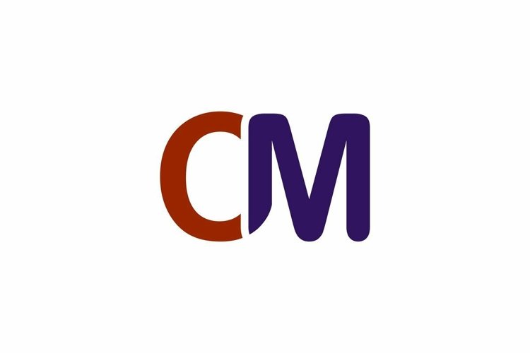 CM logo design vector template example image 1