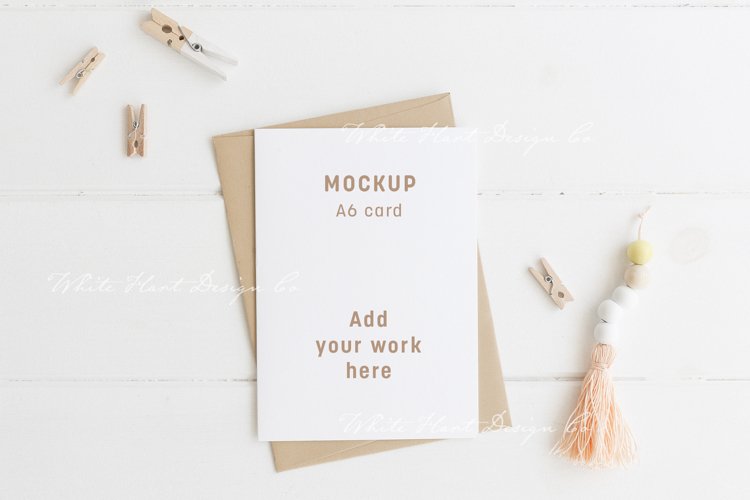 Download A6 Card Mockup 1388841 Products Design Bundles