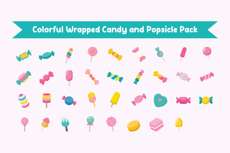 Colorful Wrapped Candy Pack