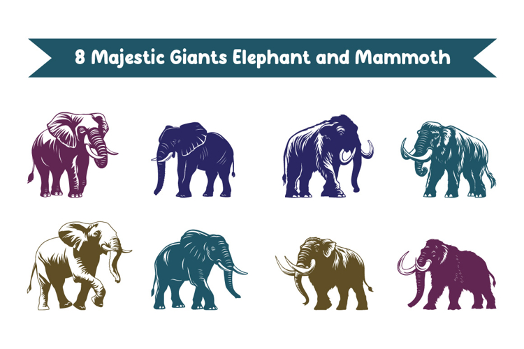 Magestic Giants Elephant and Mammoth