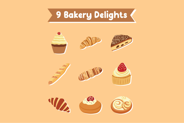 9 Bakery Delights Cupcakes, Croissants & Treats