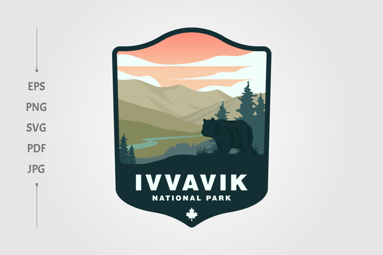 Ivvavik National Park of canada vector illustration design