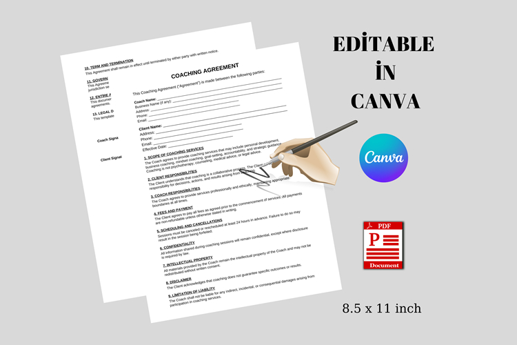 Printable Coaching Agreement