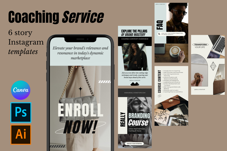 Modern Bold Coaching Story Templates