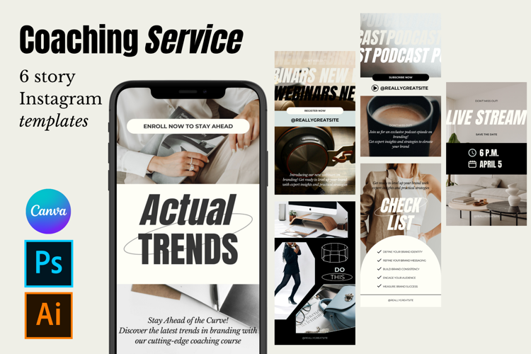 Visual Identity Bold Minimalist Story Templates