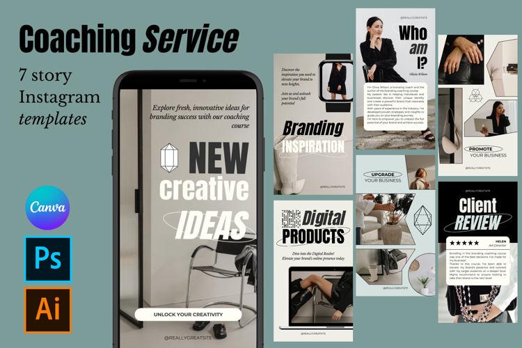 Contemporary Bold Minimal Story Templates