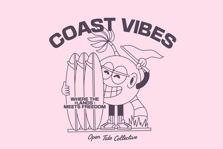 Retro Summer Surfing T shirt Design