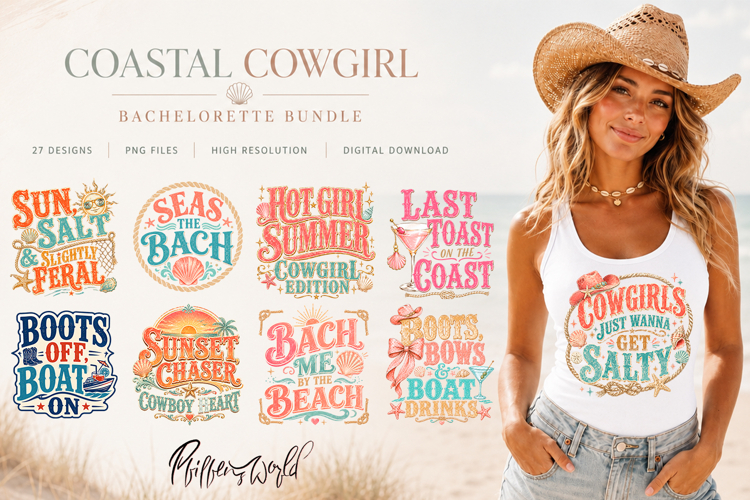 Coastal Cowgirl Bachelorette Bundle | Beach Cowgirl Party