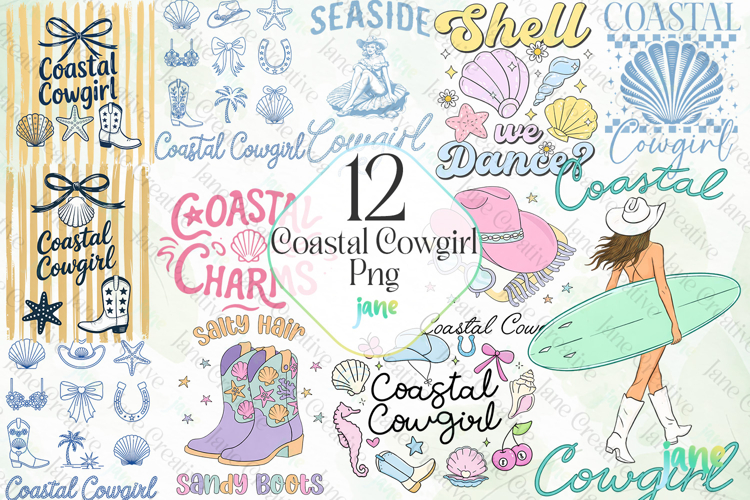 Coastal Cowgirl Png Sublimation