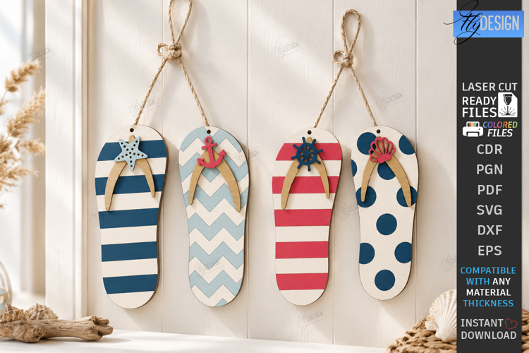 Coastal Hanging Decor Laser Cut | 3D Nautical Wall Sign |CNC