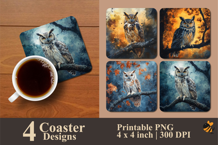 Wild Deer Coaster Sublimation Design