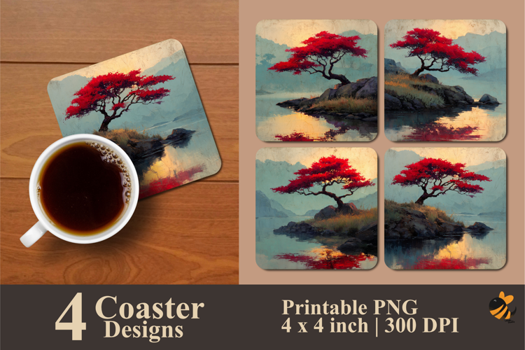 Coolness of the Lake Coaster Sublimation Design