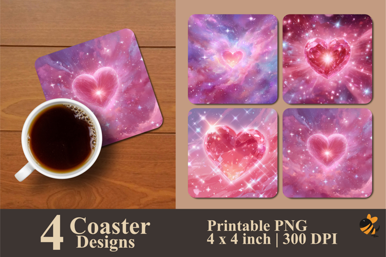 Love Shines Coaster Sublimation Design