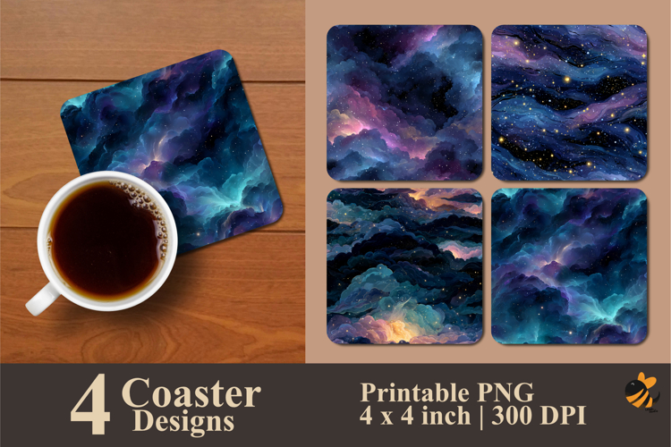 Space Sky Coaster Sublimation Design