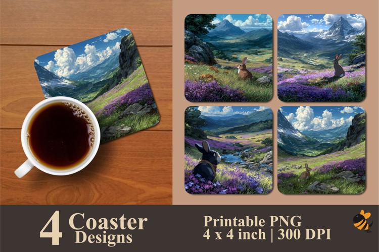 Unite With Nature Coaster Sublimation Design example image 1