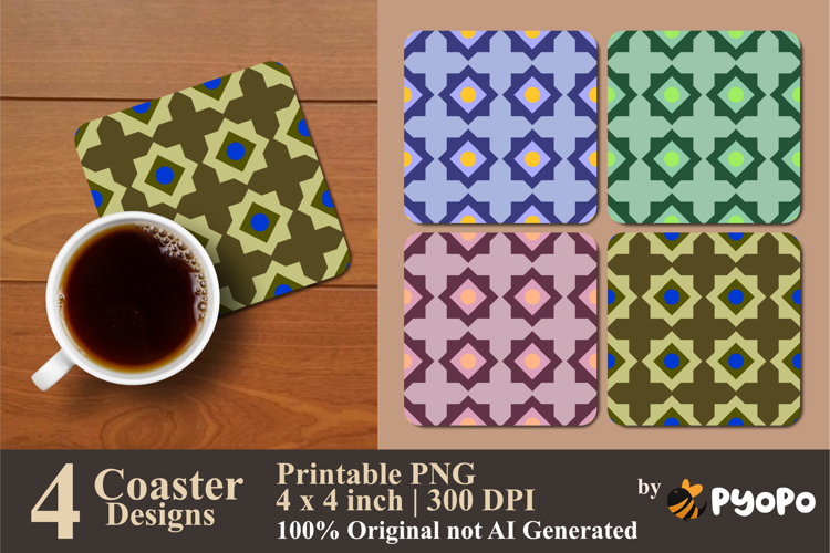 Symmetry Dance Coaster Sublimation Design