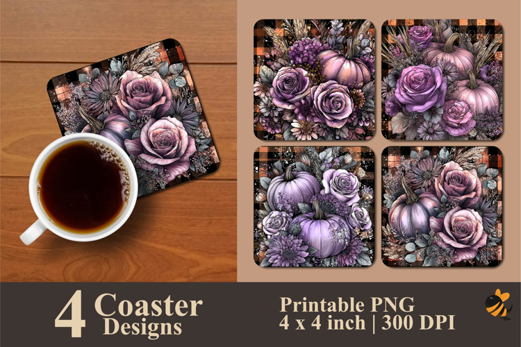 Halloween Components Coaster Sublimation Design