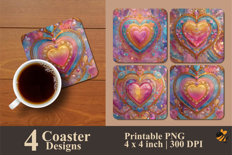Gift of Love Coaster Sublimation Design