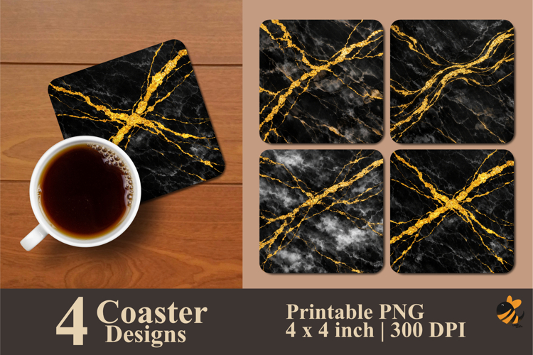 Marble Art Coaster Sublimation Design