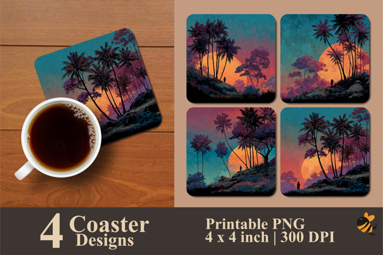 Unite With Nature Coaster Sublimation Design