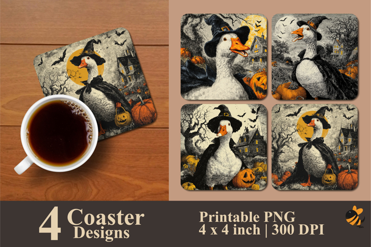 Pumpkin Little Cow Coaster Sublimation Design