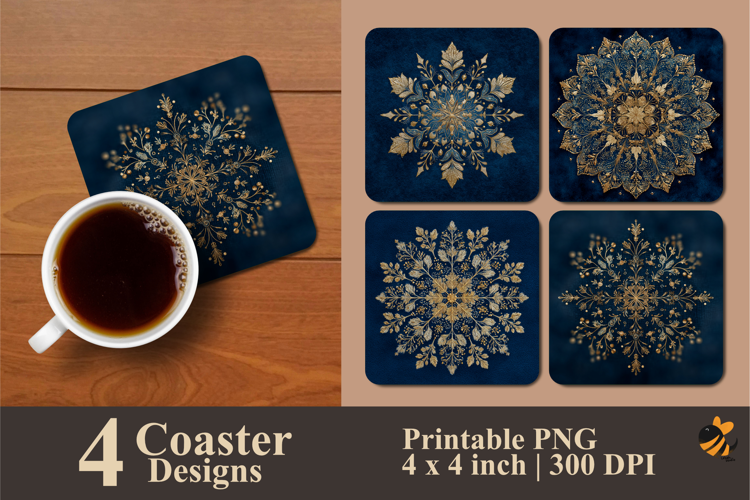 Sacred Geometry Bloom Coaster Sublimation Design